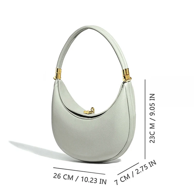 High Grade Half Moon Bag For Women Underarm Shoulder Bags Casual Soft Leather Handbags Luxury Brand Handbags Bag 2024 New