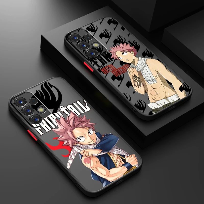 F-Fairy T-Tail N-Natsu D-Dragneel Frosted Translucent For Samsung Note 20 A35 A03 A54 A31 A22 A34 A14 A24 A04 A55 5G Cover