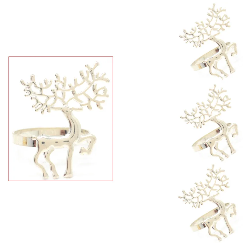 Napkin Ring 40mm Metal Creative Elk Napkin Ring Deer Napkin Ring Hotel Table Setting Supplies
