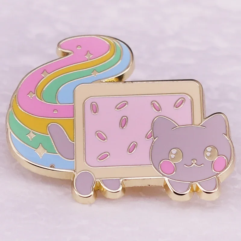 Rainbow Cat Hard Enamel Pin Kawaii Animal Badge Brooch for Jewelry Accessory