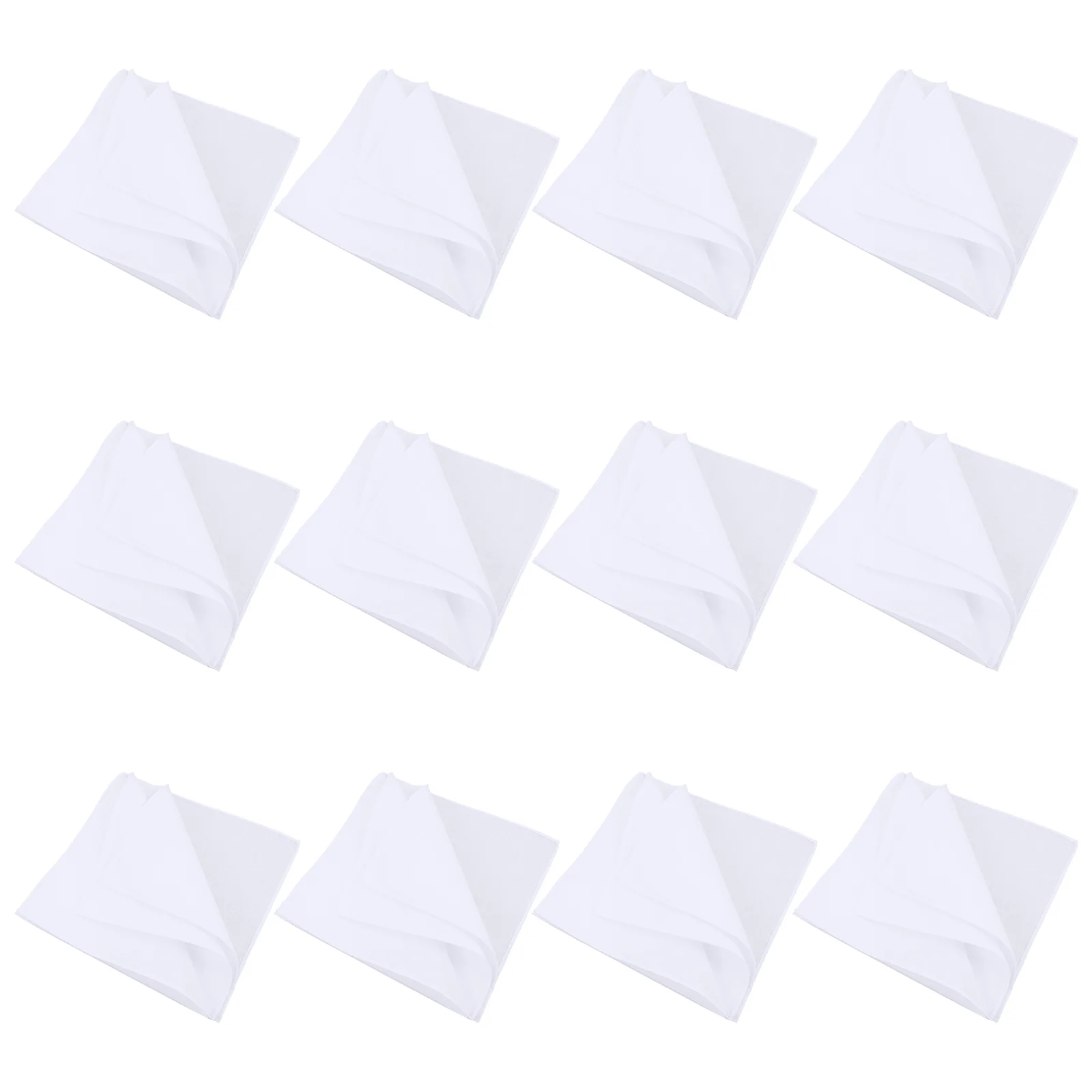 12 Pcs Plain Pure White Square Scarf Painting Tie-dye Kerchief Cotton Handkerchief DIY Crafts Accessories Handkerchiefs Towel