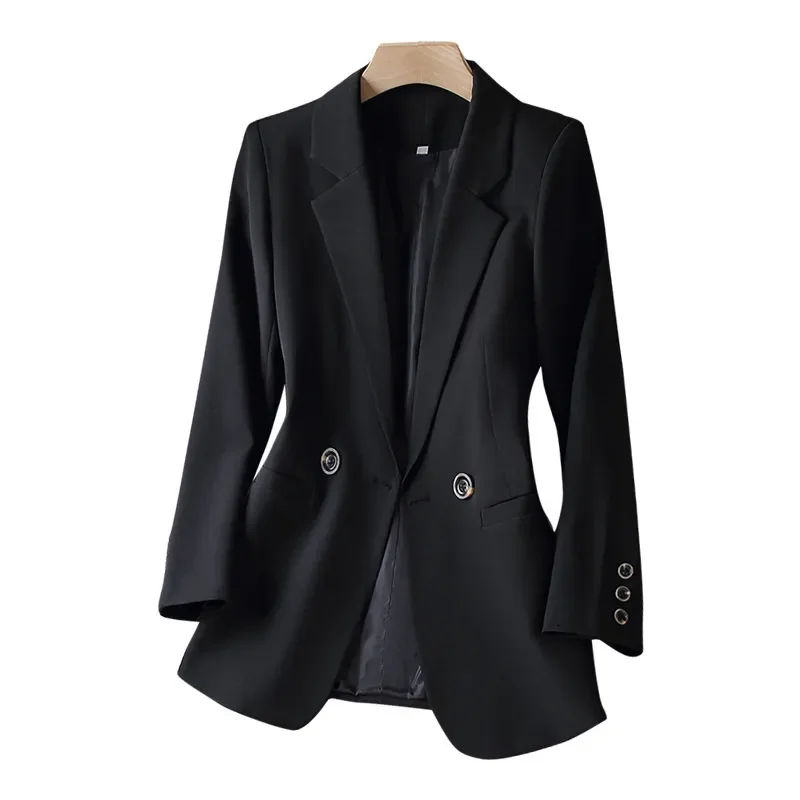 Women Coat Spring Autumn Khaki Suit New Fashion Korean Long Sleeve Blazers Woman Jacket Casual Office Ladies Blazer Tops