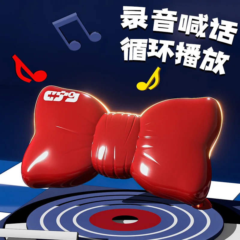 Nœud papillon rouge créatif, pendentif de production sonore, enregistrement mignon, changement vocal, jouets vocaux, enregistrement de cravate amusant, musique Plang, petit cadeau