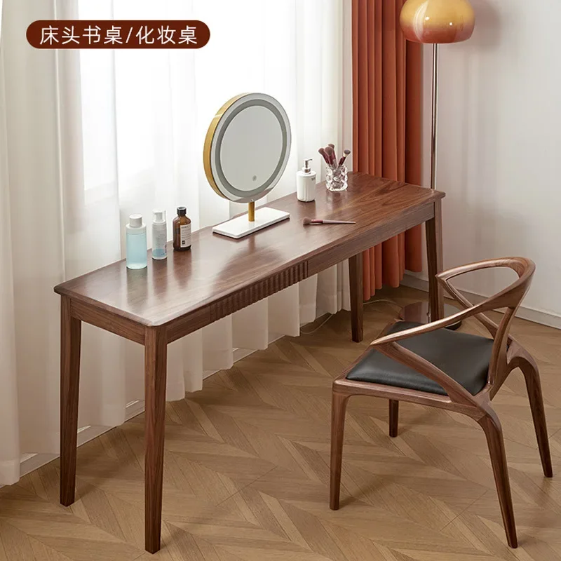 North American black walnut desk computer narrow table small apartment writing desk dresser oak office