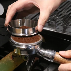 51/53/57.5/58/58.35mm Stainless Steel Intelligent Coffee Dosing Ring Brewing Bowl Coffee Powder For Espresso Barista Funnel Tool