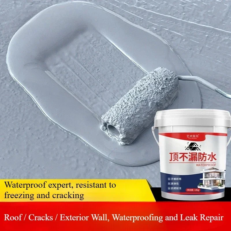 Roof waterproof coating quick drying anti-high temperature sun exposure water seepage roof exterior wall polyurethane waterproof