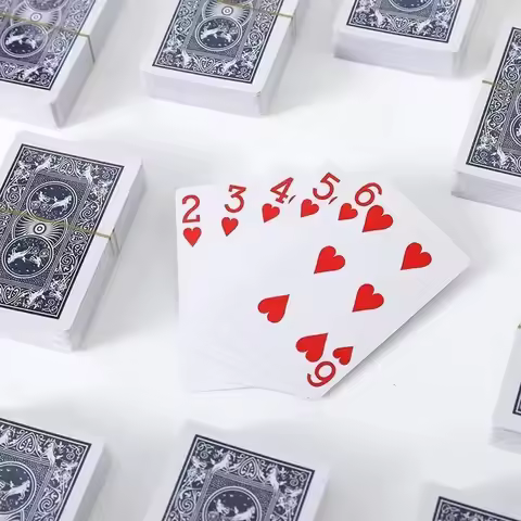 1pcs Playing Cards Plastic Coated Paper Deck Poker Cards Funny Family Board Game 54 Cards Waterproof Folding for Adults