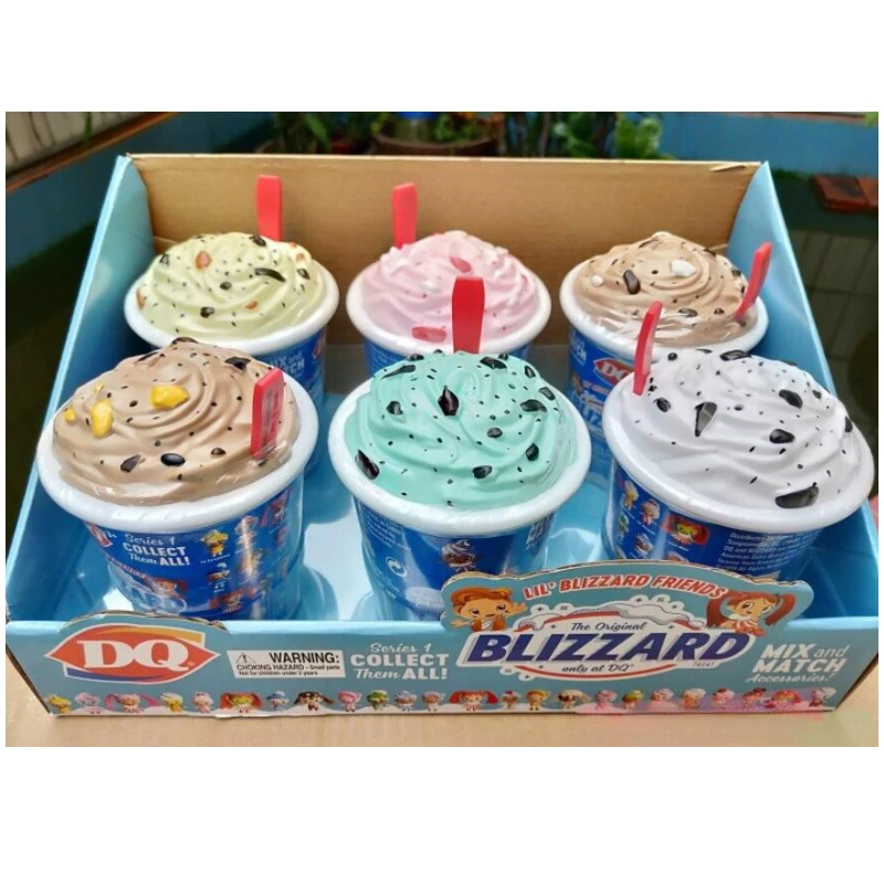 Original DQ Blizzard Ice Cream Doll Disassemble Ball Fun Egg Surprise Girl Fun Toy Holiday Gifts for Children