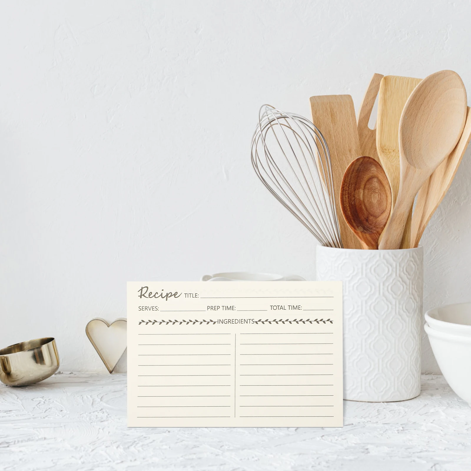 

10Pcs Blank Dietary Note Cards Creative Design Recipe Card for Recording Meals Writing Recipes Home Kitchen Use Convenient