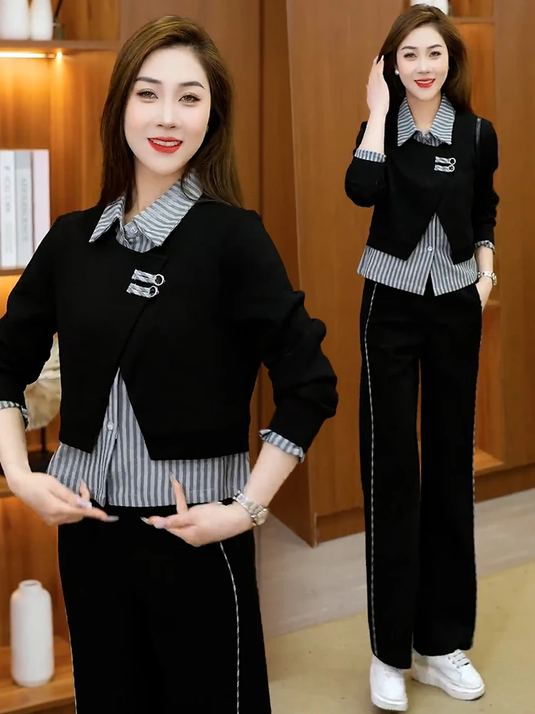 

Модный женский комплект из двух предметов: утягивающие брюки с широкими штанинами и топ на бретельках из хлопка для работы и повседневного спорта...