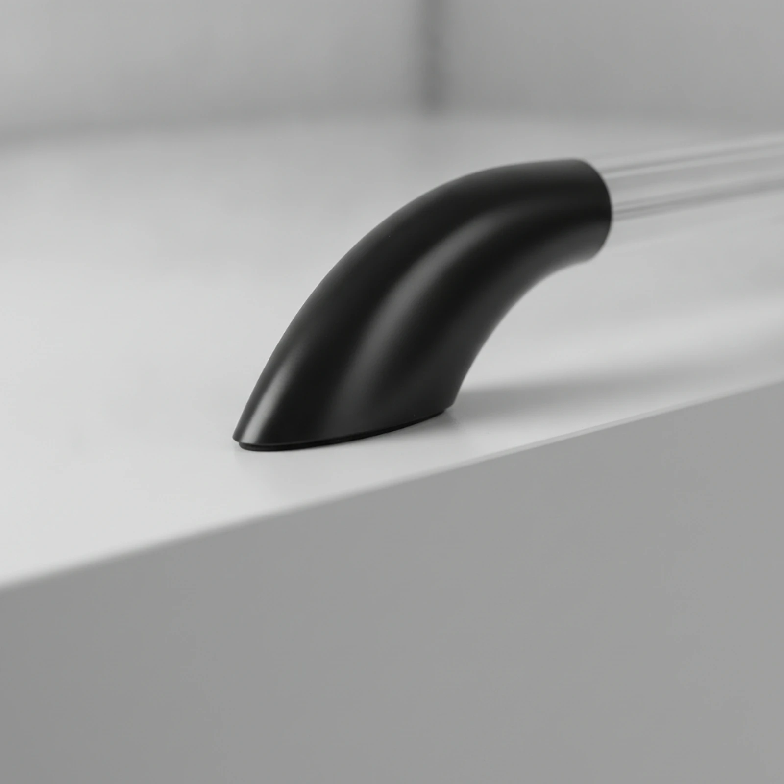 Die-Cast Interior Grab Handle with Concealed Mount Illuminated Curved Grab Handle with Crystal-Style Tube Ergonomic