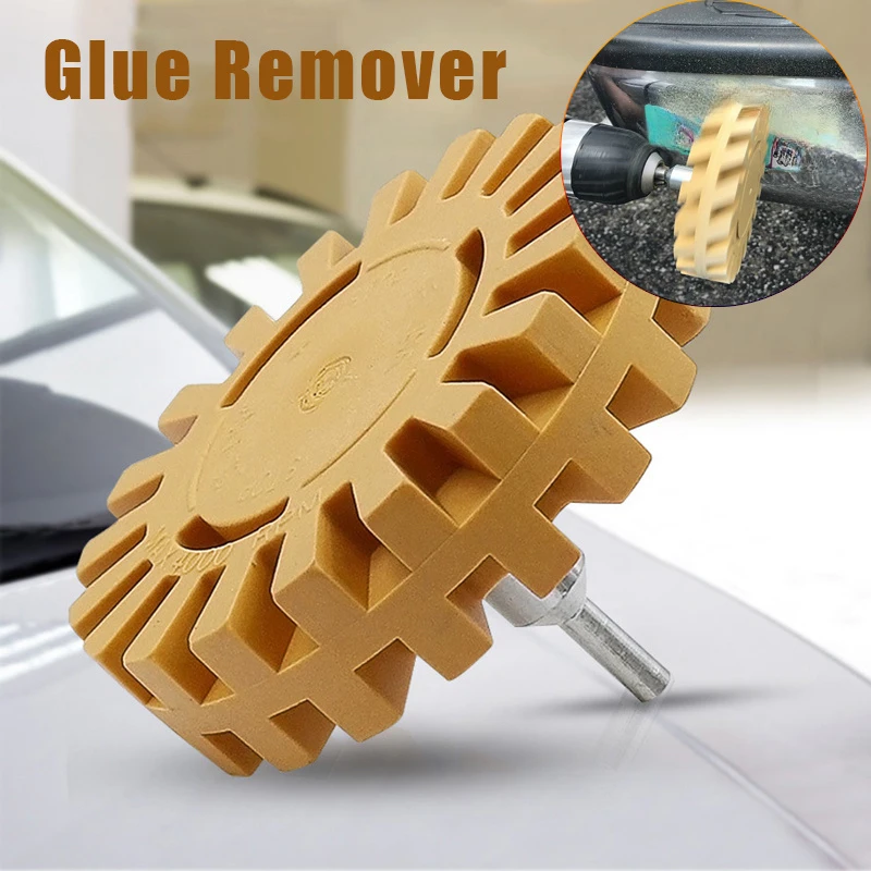 

100mm 4 Inch Car Eraser Wheel Smooth Power Drill Adapter Decal Removal Paint Repair Quick PinstripeRubber Effective Practical