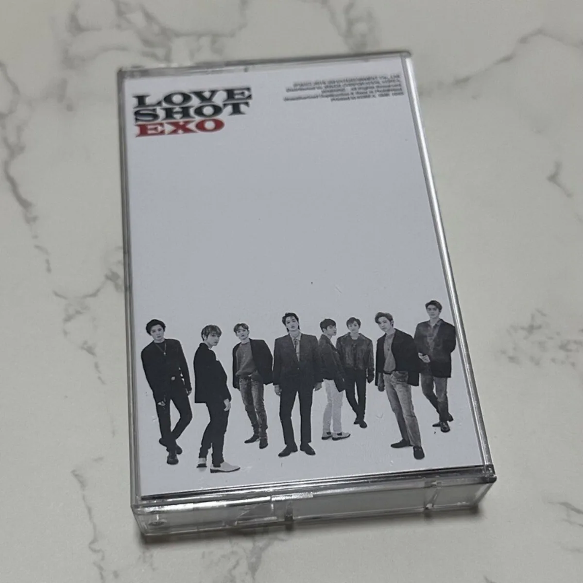 

EXO LOVE SHOT Tempo Obsession Korean K-Pop Cassette Tape with Lyric Book Hit Songs for EXO-L Fans and Collectors