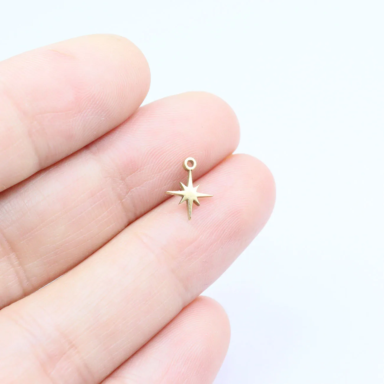10 Stück Edelstahl glänzend Mini Stern Mond Charms Anhänger DIY Handwerk wasserdicht Damen Modeschmuck Zubehör – Detail 14