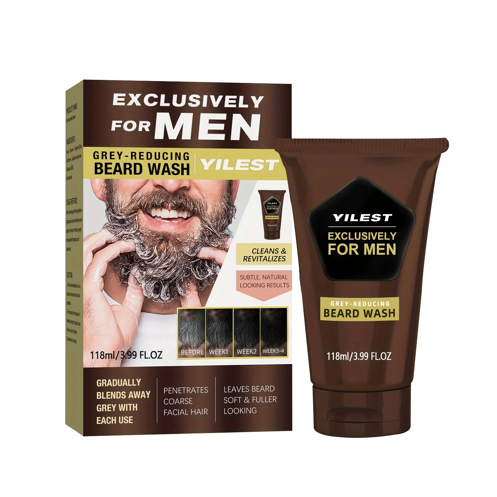 Crema para teñir el cabello y la barba para hombre, herramienta de estilismo de moda semipermanente, fresco y atrevido, 118ML, 1-3 uds.