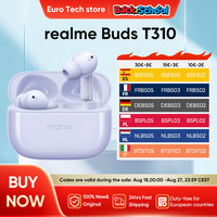 realme Buds T310 Bluetooth headphones 46dB Hybrid Noise Cancellation 12.4mm Dynamic Bass Driver 40 Hours Total Playback