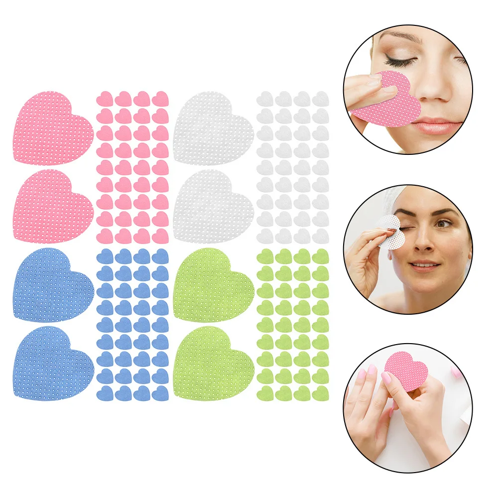 800 feuilles tampons dissolvant d'ongles non pelucheux en forme de coeur lingettes dissolvant de vernis à ongles tampons d'élimination de vernis efficaces utilisation sûre et confortable