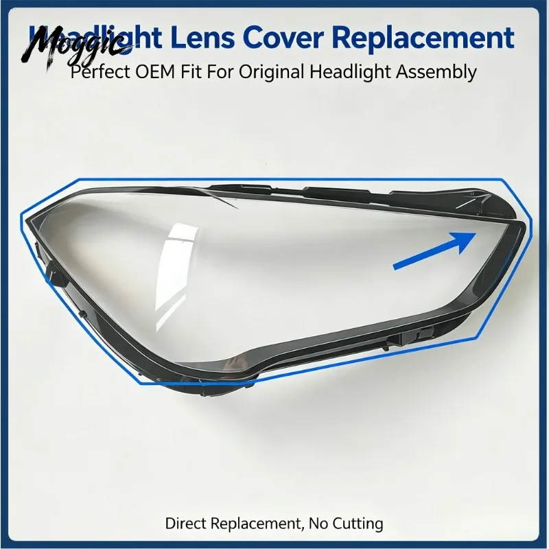 Moggic Fit For X1 2020 2021 2022 F49 Left Right Front Vehicle Headlight Lamp Cover Clear Transparent Lens Shell Mask Pair