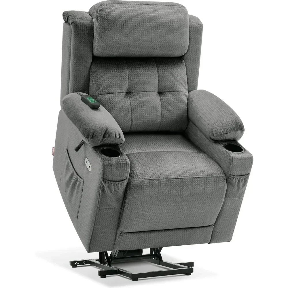 

Small Dual Motor Power Lift Recliner Chair with Massage and Heat for Petite Elderly People,Adjustable Headrest,Infinite Position