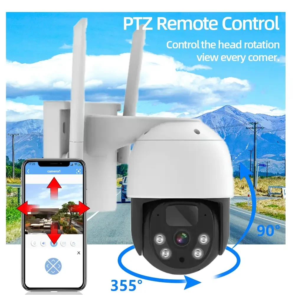 5mp 10ch Draadloze Nvr Security Wifi Ip Camera Systeem Kit Outdoor Camera 'S Met Zonnepaneel Surveillance Cctv Wifi Video Recorder