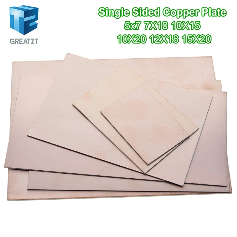 FR4 PCB 5x7 7x10 10x15 10x20 15x20 12x18 Single Side Copper Clad plate DIY PCB Kit Laminate Circuit Board For Arduino