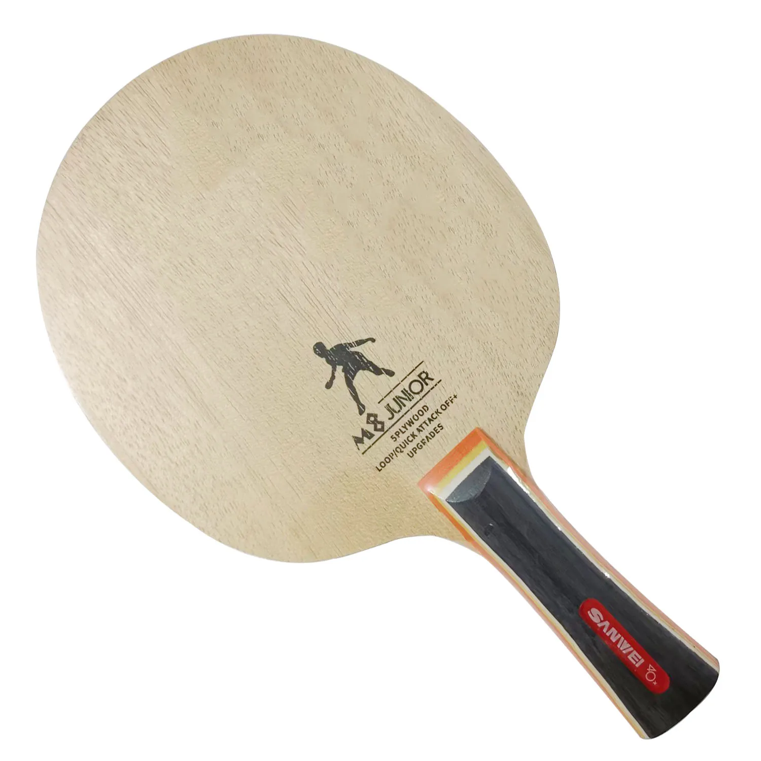 Pro Combo Schläger Sanwei M8 mit 2x 729 Allgemein-Tischtennisbelag mit Schwamm für einen Schläger, Long Shakehand FL – Detail 4