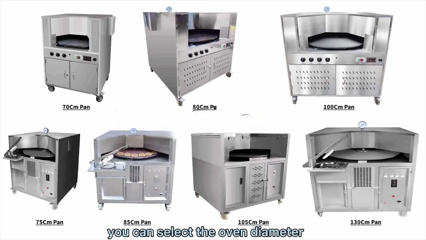 Commercial Baking Oven Gas Type Rotating Round Scones Machine Table Pita Bread Or Tortilla Oven