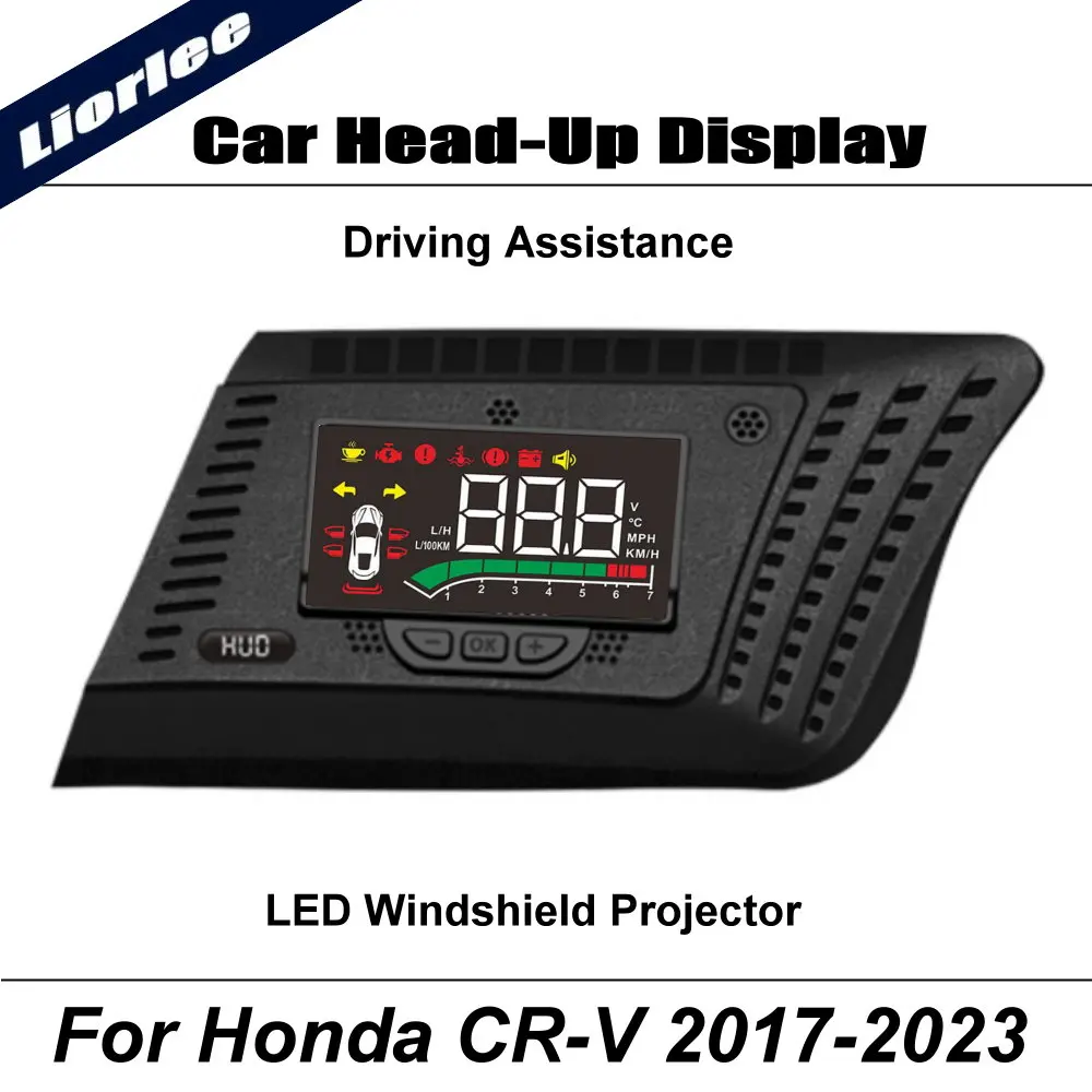 

Car LED Projector For Honda CR-V CRV Breeze 2017-2023 Auto HUD Head-Up Display Windshield Safe Driving Assistance Accessories