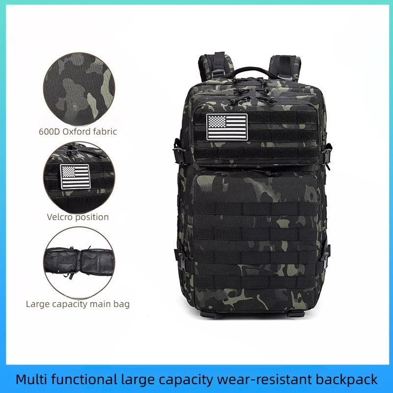 

Outdoor Tactical Travel Backpack 45l Large Capacity Dry And Wet Separation Fitness Training Abrasion Resistant Backpack