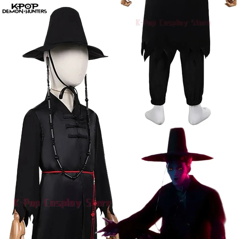 

2025 Halloween K-POP Fantasia chasseur de démons de KPop Saja garçons Jinu Cosplay garçons chapeau vêtements dessin