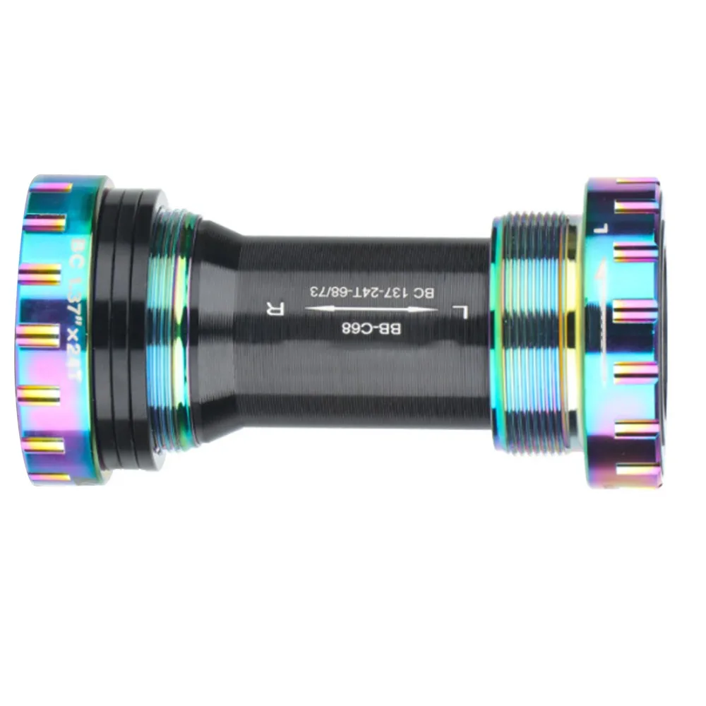 Aluminum Alloy Bike Bottom Bracket 24mm Inner Diameter BC1.37 X 24T Thread Press Fit Bottom Bracket for Shimano 24mm Cranksets