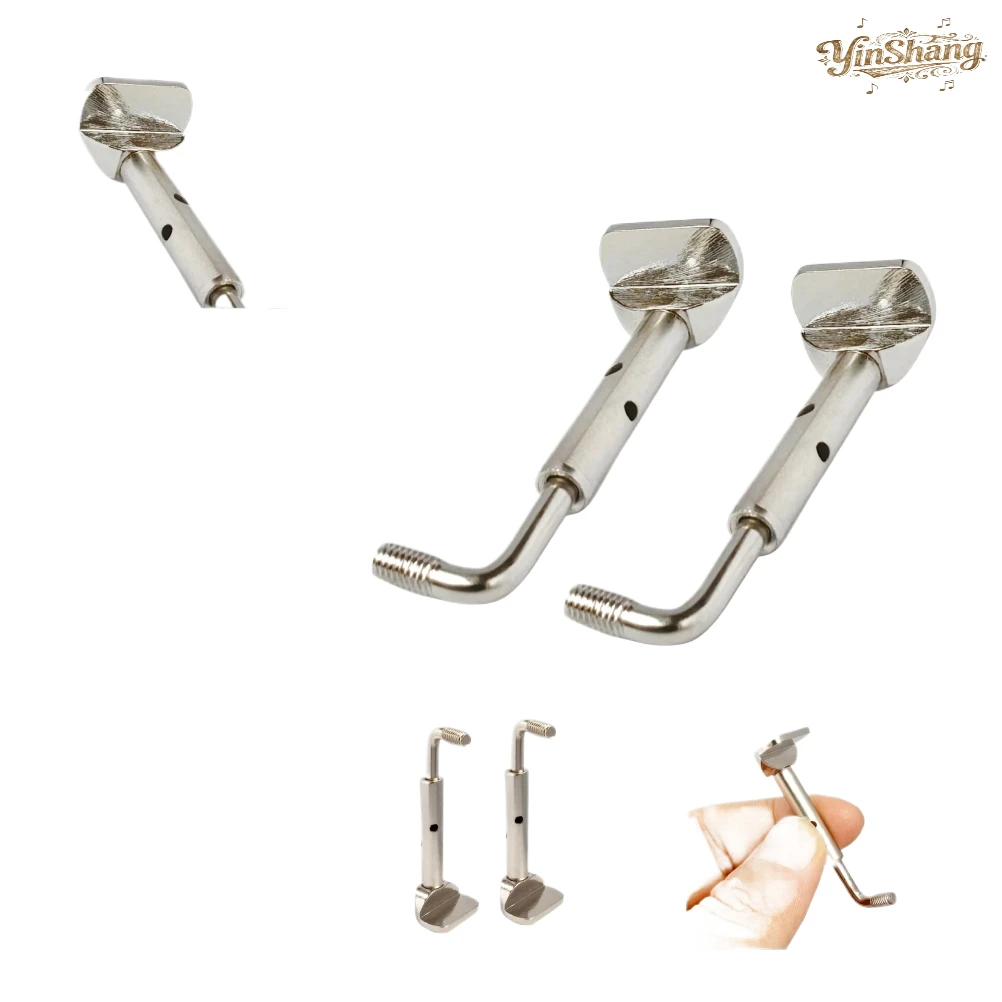

5pcs Gold-Plated Chin Rest Clamp Screws for Violin Viola - Front And Back Split Stringed Instrument Accessories Fiddle Parts