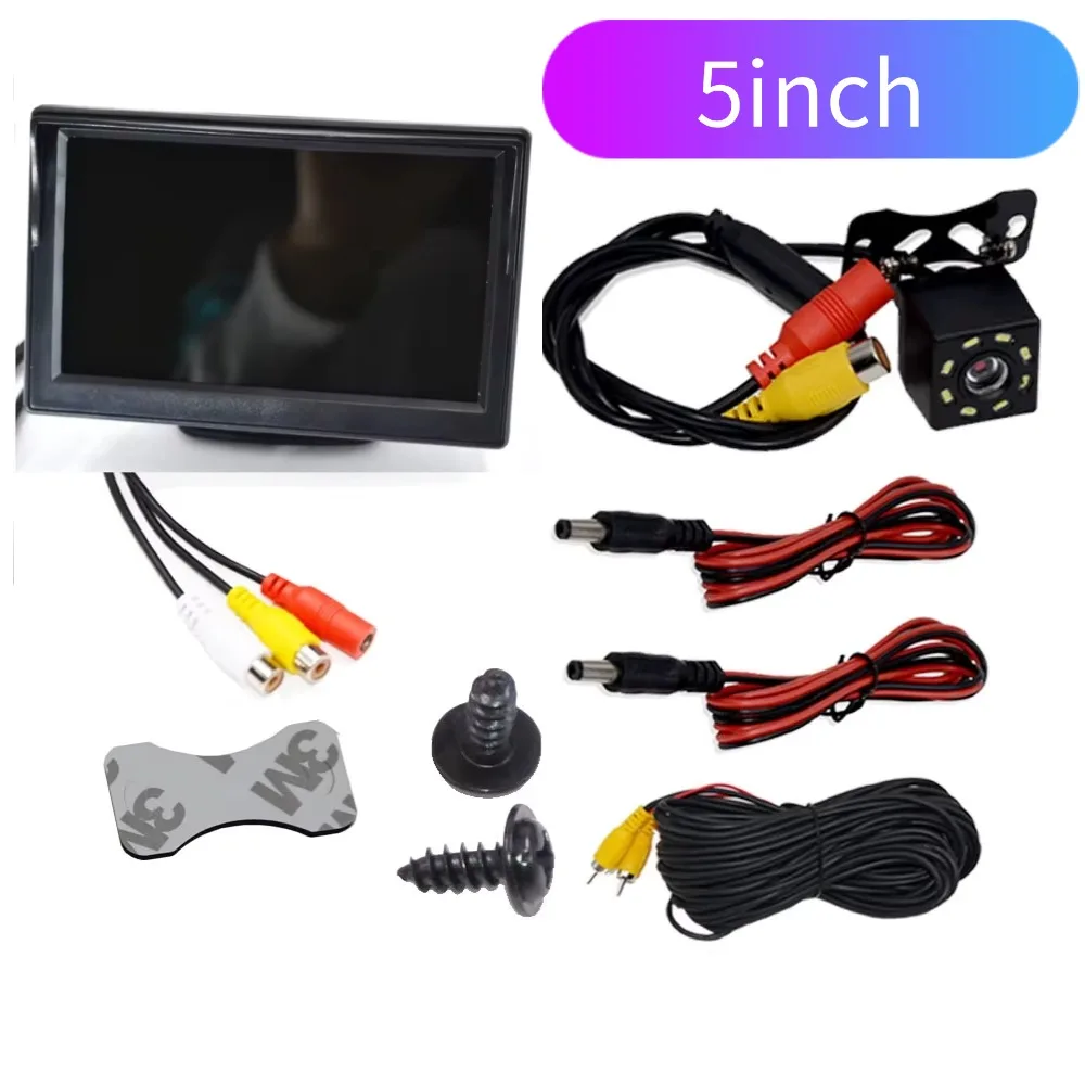 Parkplatz Auto Rückansicht Kamera Breite Grad 4,3/5 Zoll TFT LCD Farbe Display Monitor Wasserdichte Nachtsicht Rückfahr Backup – Detail 6