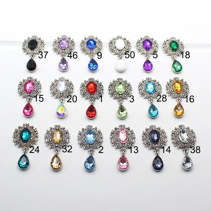 5Pcs 25*46MM Retro Shiny Rhinestone Alloy Pendant Flat Bottom DIY Festive Wine Glass Home Party Creative Decorative Accessories