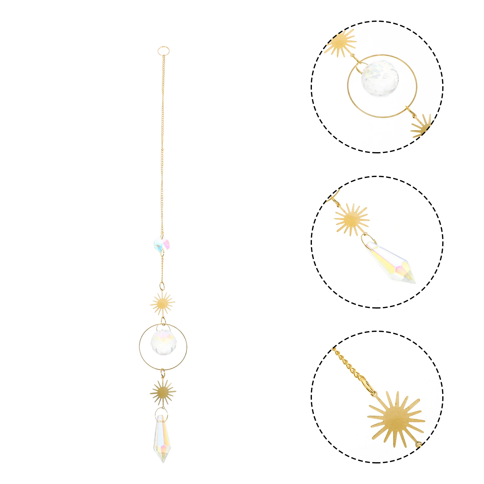 

Sun Catcher Crystal Pendant Delicate Chic Hanging Decor for Living Room Garden Auto Decorative Crystal Lamp Pendant