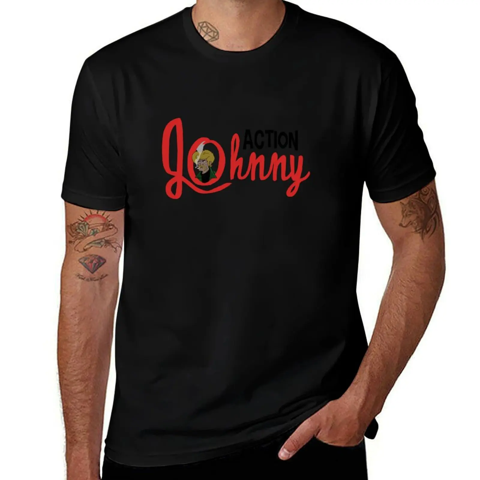 

Action Johnny (for light background) T-Shirt man t shirts cotton man t shirts high quality luxury brand T-Shirt