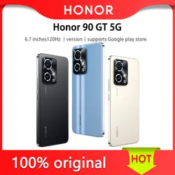 Honor 90 GT 5G CN 버전, 구글 플레이 스토어 지원, 6.7 인치 AMOLED 120Hz, 2 세대 스냅드래곤 8 모바일 플랫폼, 5000mA