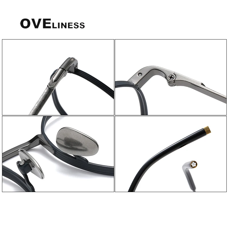 Pure Titanium Glasses Frame men Women Retro Vintage Round Eyewear Prescription Optical Myopia Korean Eyeglasses Frames eyewear