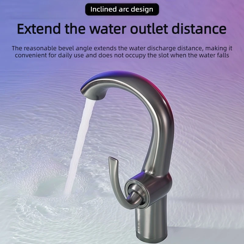 Luxury Brushed Gold Bathroom Faucet Deck Mounted Vanity Brass Mixer Water Tap Washbasin Sink Faucet One Hole Black Basin Faucets