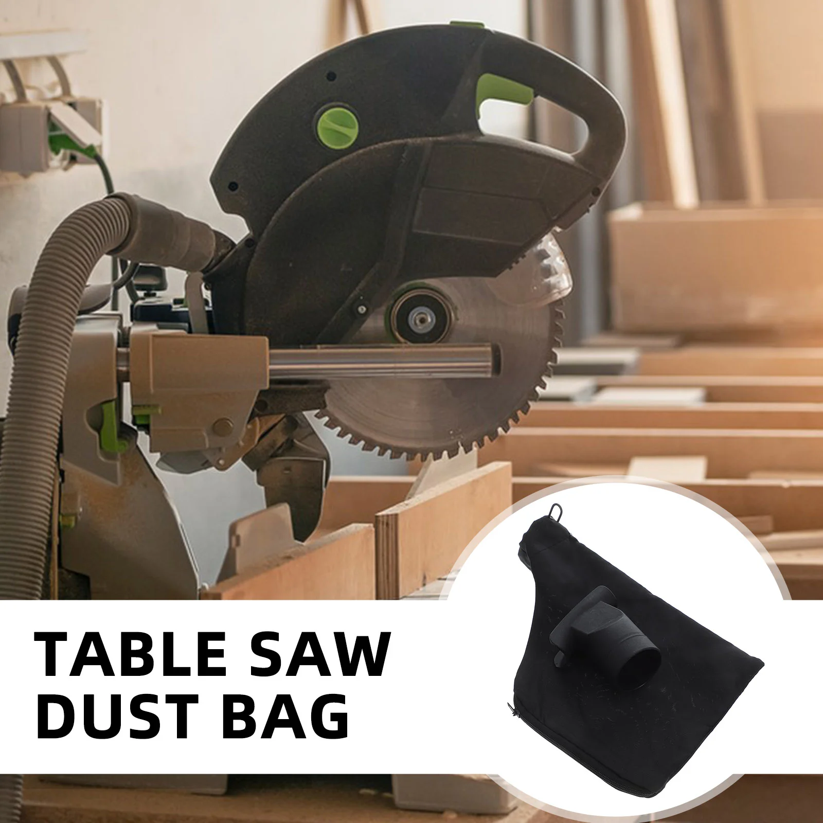 Dust Collector Bag For Cutting Machine Universal Dust Collection Bag For Table Saw Industrial Power Tools Black Dust Collection