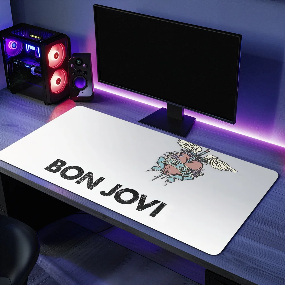 لوحة ماوس B-Bon Jovi كبيرة حصيرة مكتبية لوحة مفاتيح مريحة للمكتب من المطاط PC غير قابلة للانزلاق ومضادة للفرش للمنزل بأفضل الأسعار