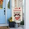 Hello Valentine Raccoon Garden Flag,12x18 Inch Double‑Sided Fabric Heart‑Sunglass Animal Yard Decor for Porch Lawn Patio llz