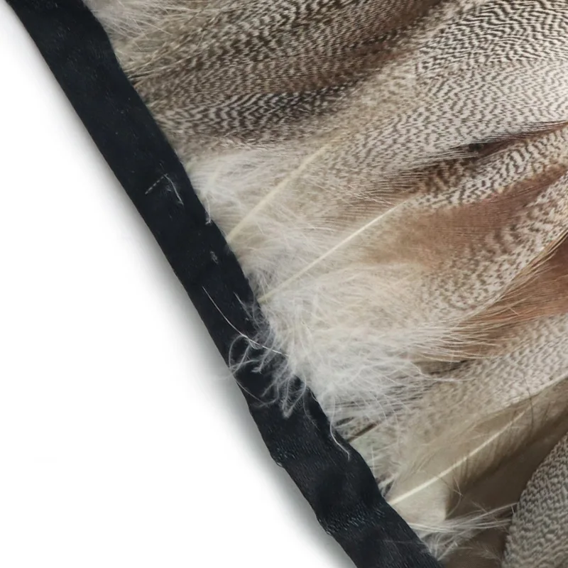 Natural Pheasant Duck Feathers 1/2Meter on Tape Trim Fringe Ribbon for Sewing Clothes Trimmings Carnaval Decoration