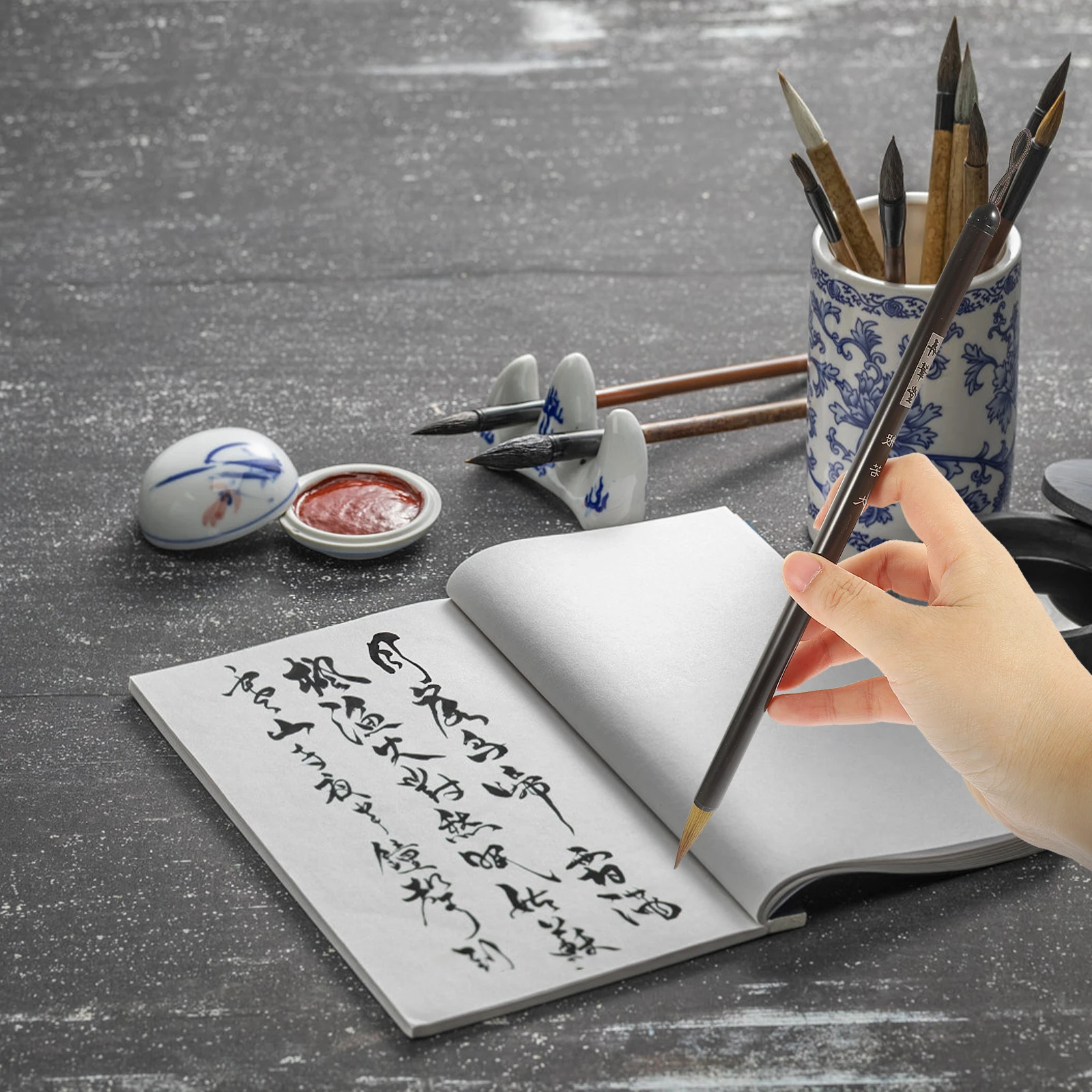 

3pcs Hao Calligraphy Brush Traditional Chinese Ink Painting Tools For Beginners Artists Regular Script Writing Practice Art