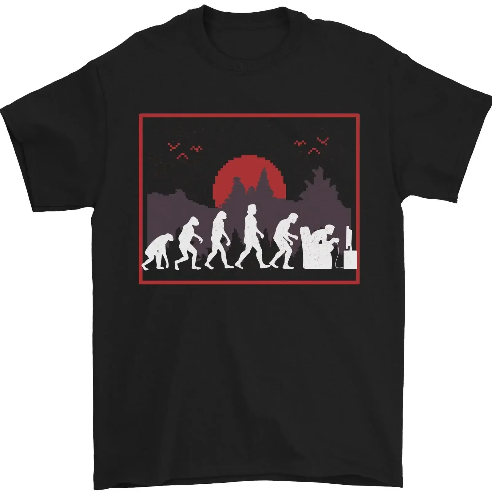 Evolution of a Gamer Gaming Video Games Mens T Shirt 100 Cotton vintage Washed graphic Casual Versatile Stretched