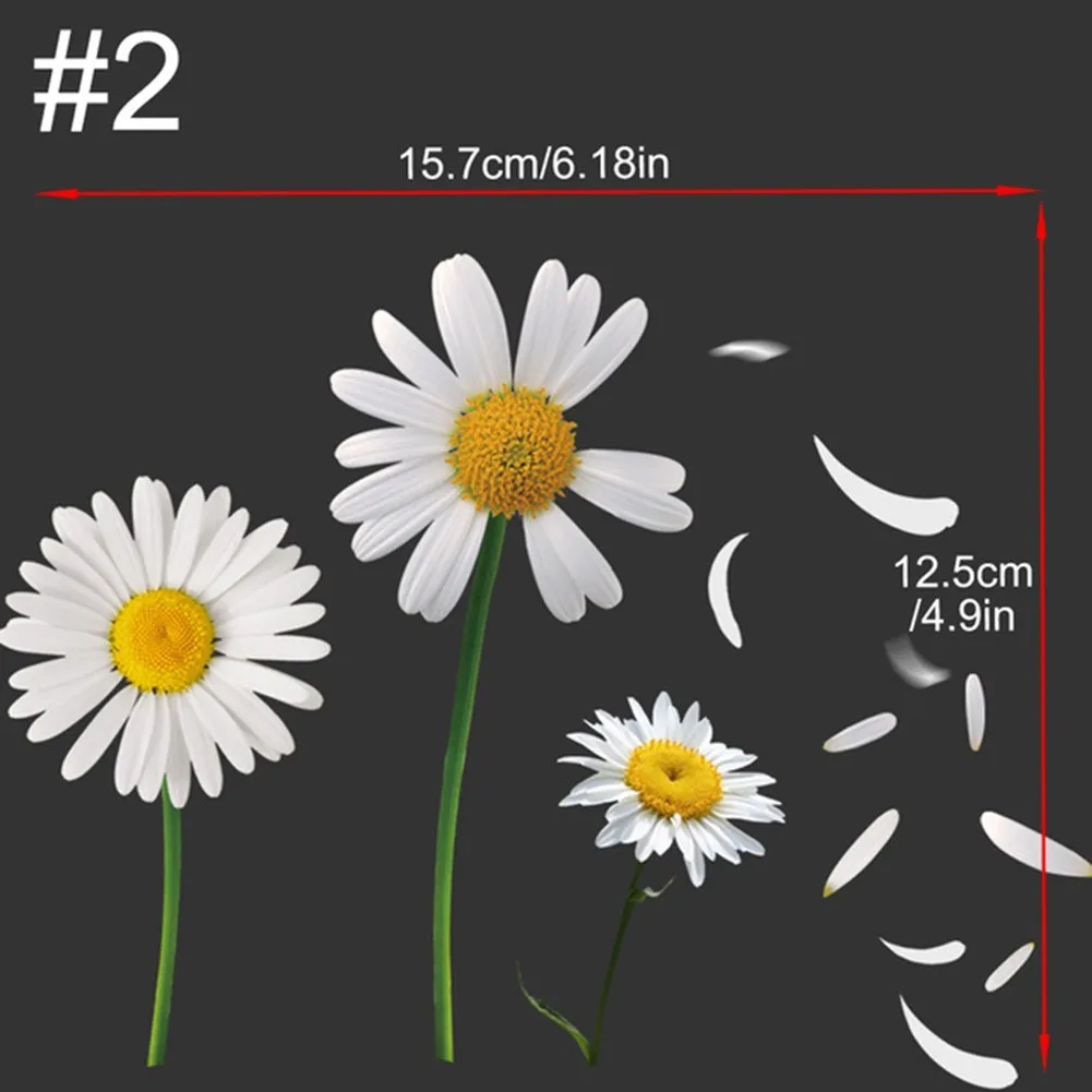 Automotive-Grade Vinyl Flower Sticker for Car Hood Trunk Doors Bumper Motorcycle for scooter Tanks and Smooth Home Surfaces