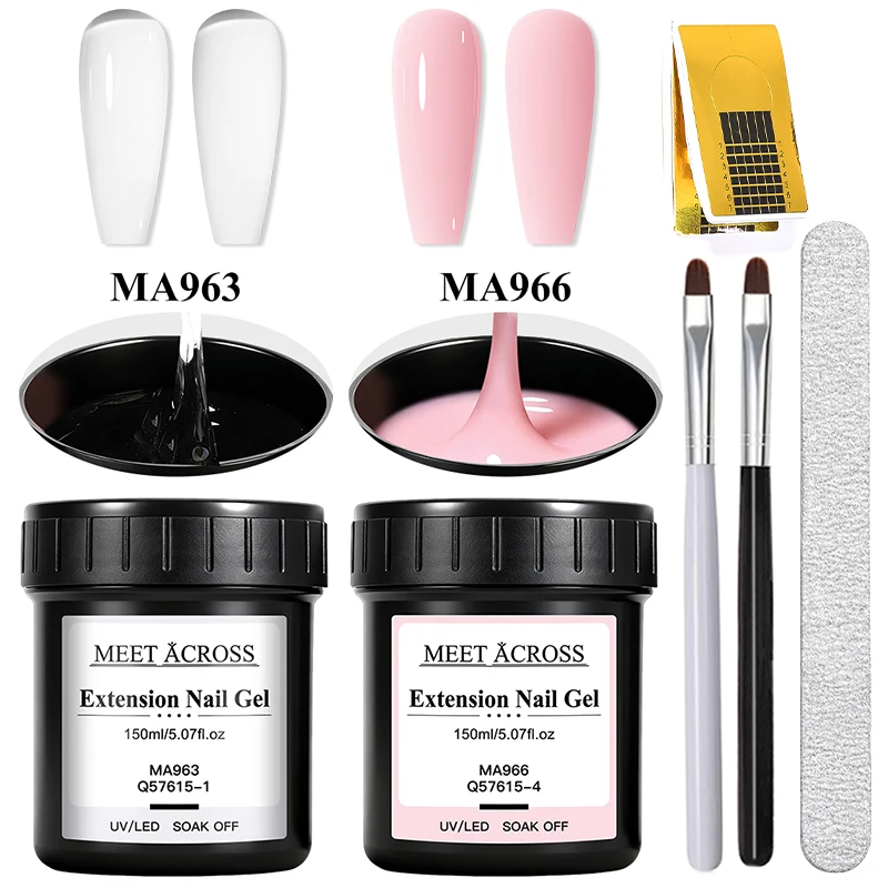 

6 шт., 150 мл, набор гелей для наращивания ногтей большой емкости, розовый полупостоянный УФ/светодиодный гель-лак для дизайна ногтей, маникюр, инструмент для наращивания «сделай сам»