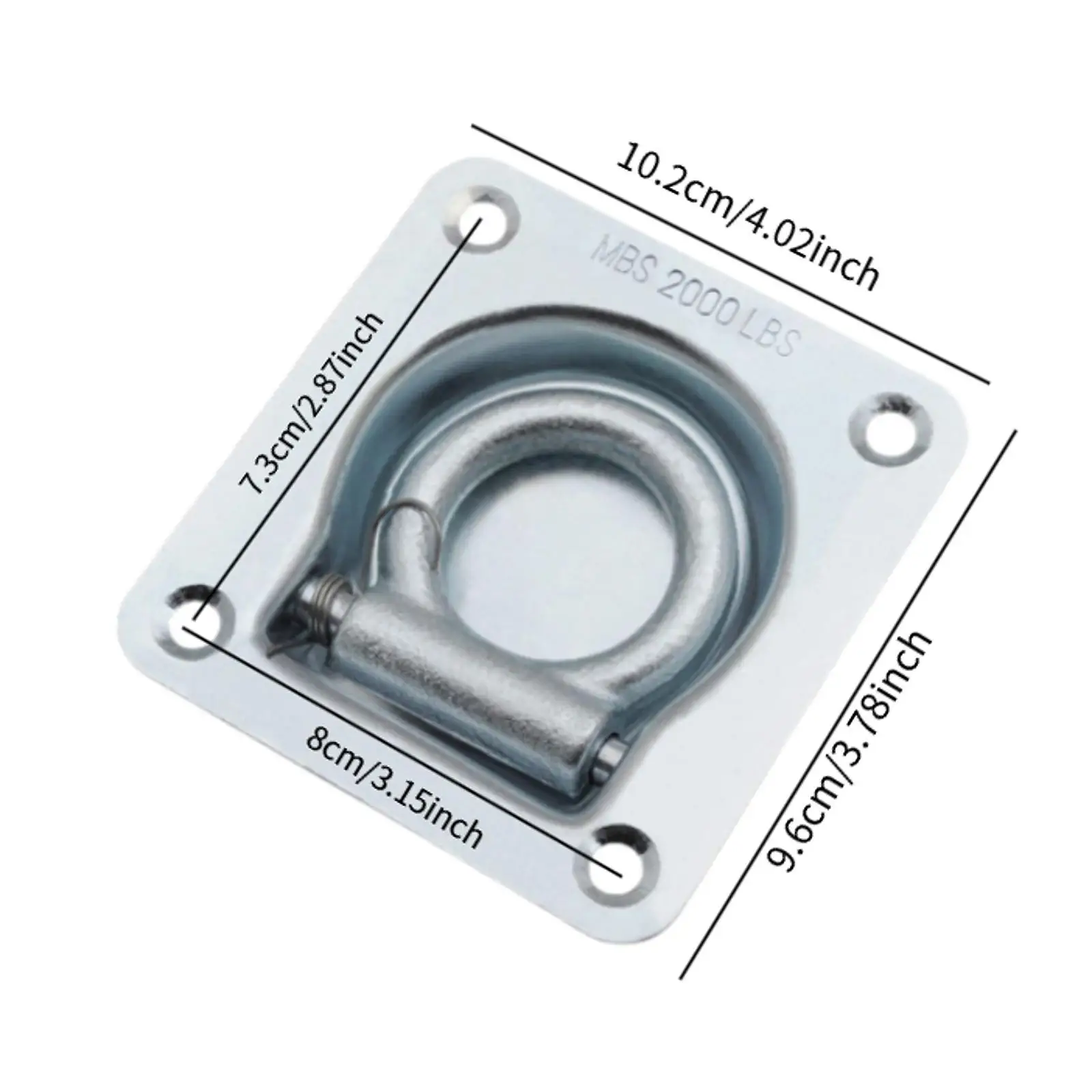 

D Ring Tie Down Tie Down Anchor Reusable Replaceable Tow Hook Easy to Install Wear Resistant Multifunctional Lashing Loop