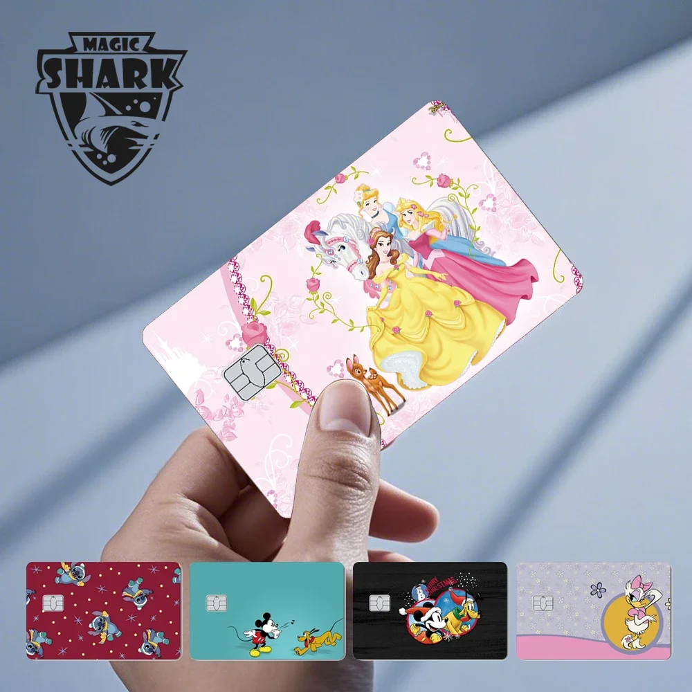 マジックサメ新しい白雪姫ステッチミッキーメリークリスマスカバーステッカーフィルムスキン銀行デビットクレジットカード用