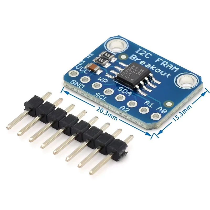DT98 2x MB85RC256V FRAM Breakout Non-Volatile Memory IC VCC/Logic FRAM Breakout Board Module for IoT Sensor